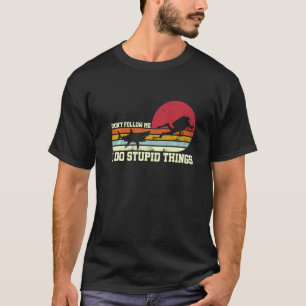 Camiseta Não me siga eu faço coisas estúpidas mergulhador