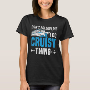 Camiseta Não me sigas, eu faço uma citação crua para um car