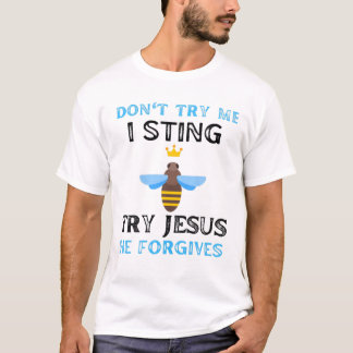 Camiseta Não me tente, eu corro, tente Jesus Ele perdoa a R