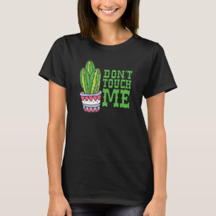 Camiseta Não Me Toquem Mulheres Homens Cacto Planta Fofa Ja