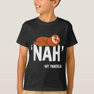 Camiseta Não Meu Pâncreas Lama Cura Tipo 1 T1D Diabetes Dia