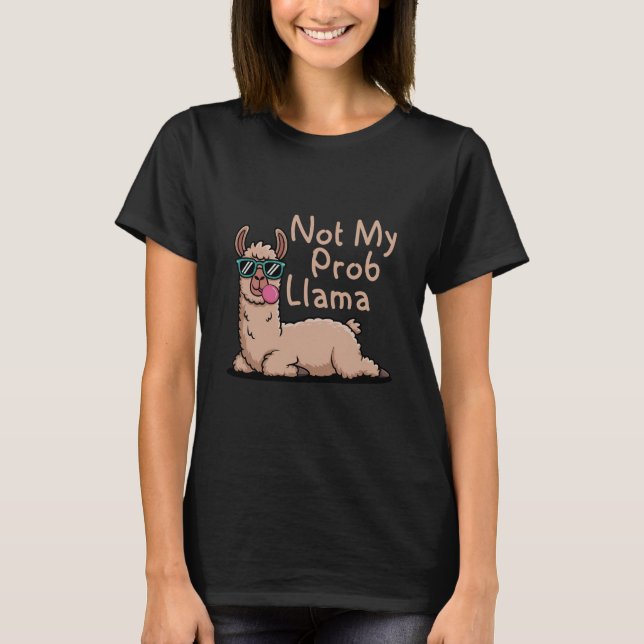 Camiseta Não Meu Prob Llama, Amante de os animais (Frente)