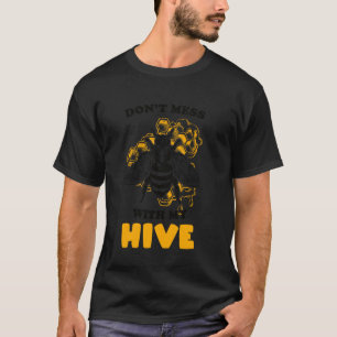 Camiseta Não Mexa Com Minha Colmeia Abelha Favo De Mel Apic