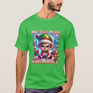 Camiseta Não Muito Feliz Elf De Natal