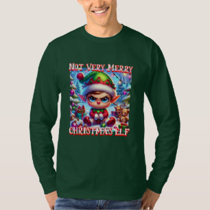 Camiseta Não Muito Feliz Elf De Natal