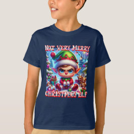 Camiseta Não Muito Feliz Elf De Natal