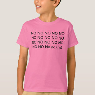 Camiseta não não nenhum