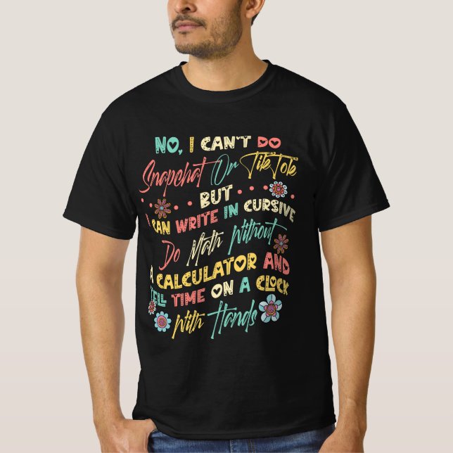 Camiseta Não, não posso fazer aplicativos de rede social, m (Frente)