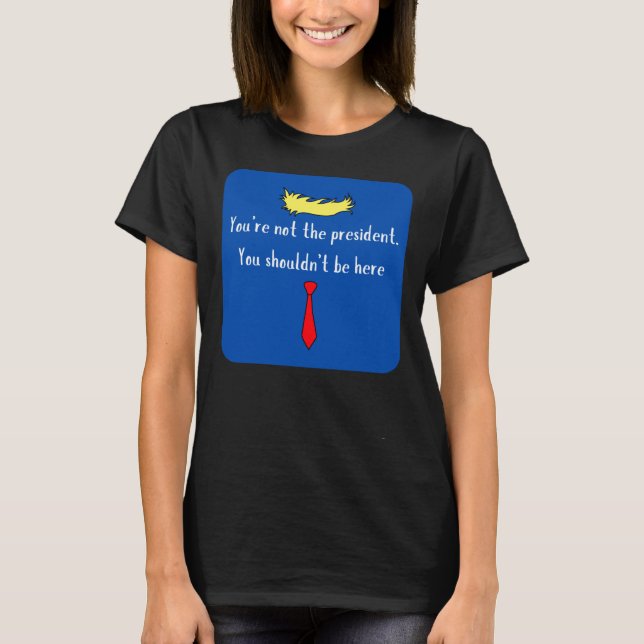 Camiseta Não O Presidente - Azul (Frente)
