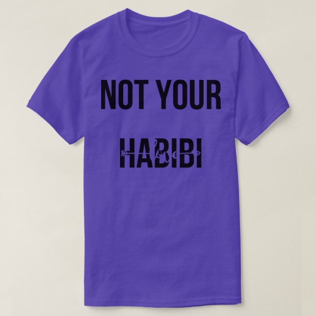 Camiseta não o seu habibi (Frente do Design)