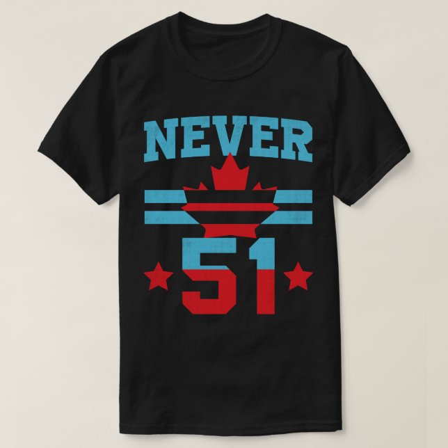 Camiseta Não, Obrigado, Eh! – Nunca 51-canadá (Frente do Design)