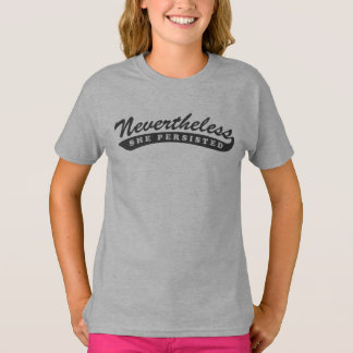 Camiseta Não obstante, persistiu. T do Raglan