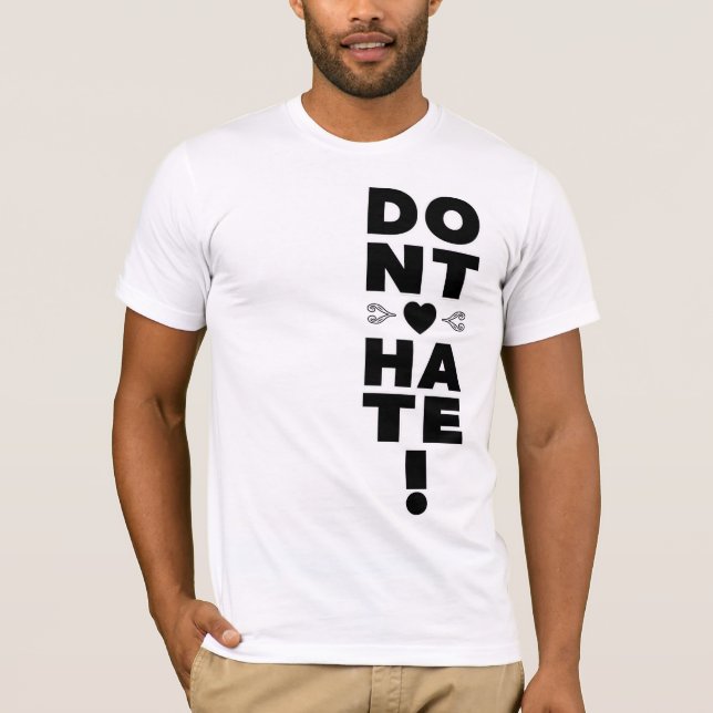 Camiseta Não Odeio em BRANCO (Frente)