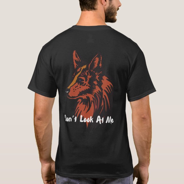 Camiseta Não olhe para mim | Wolf Vibes T-Shirt (Verso)