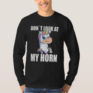 Camiseta Não olhe para o meu Unicórnio do Corno