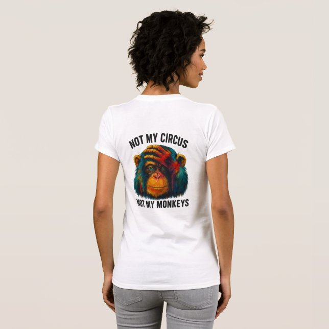 CAMISETA NÃO OS MEUS MACACOS (Parte Traseira Completa)