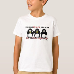 Camiseta Não ouça nenhum pinguim mau