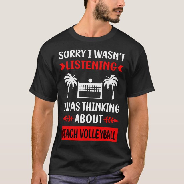 Camiseta Não Ouvir Voleibol de Praia (Frente)