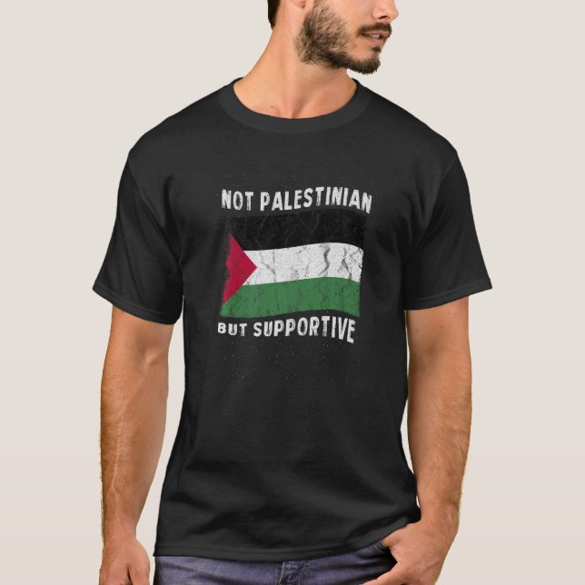 Camiseta Não Palestina, Mas Bandeira Nacional Apoiante Insp (Frente)