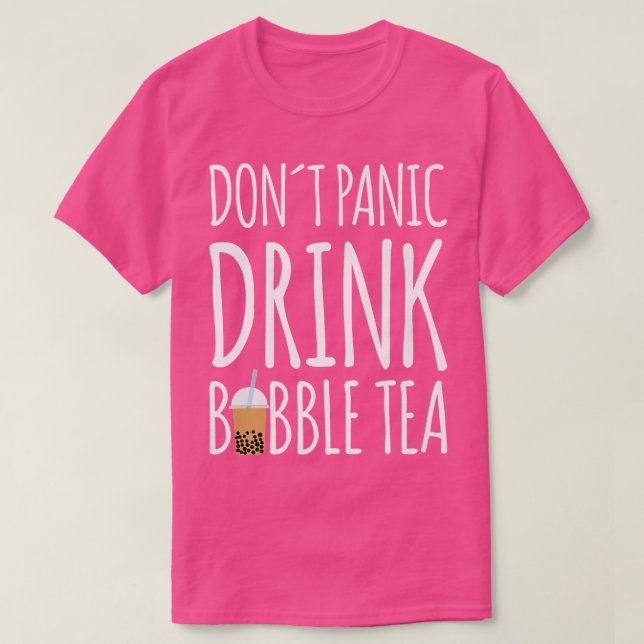 Camiseta Não Pânico Beba Bolha Chá Boba Tea Premium (Frente do Design)