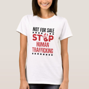 Camiseta Não para venda Parar o Tráfico Humano