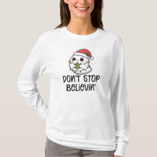 Camiseta Não Pare de Acreditar, Fantasma de Natal