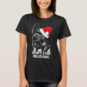 Camiseta Não pare de acreditar no Natal German shepherd