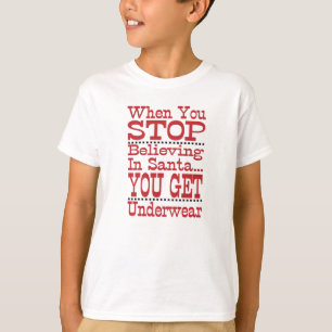Camiseta Não Pare de Acreditar no Papai Noel