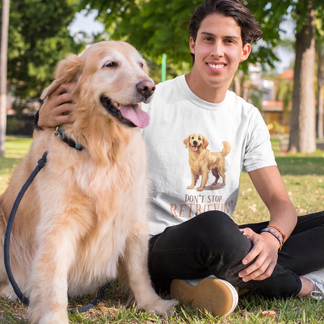 Camiseta Não pare de regredir - homens amantes de cães (Don't Stop Retriving - dog lover mens T-Shirt)