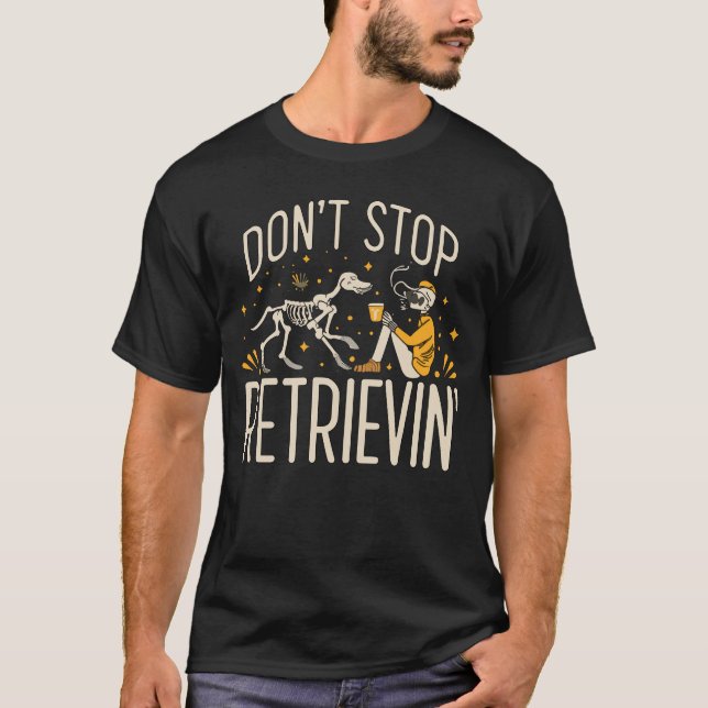 Camiseta Não pare de vomitar o cachorro-retrô engraçado da  (Frente)