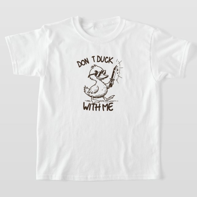 Camiseta "Não Pato Comigo - Pato Idiota com Atitude | (Postura )