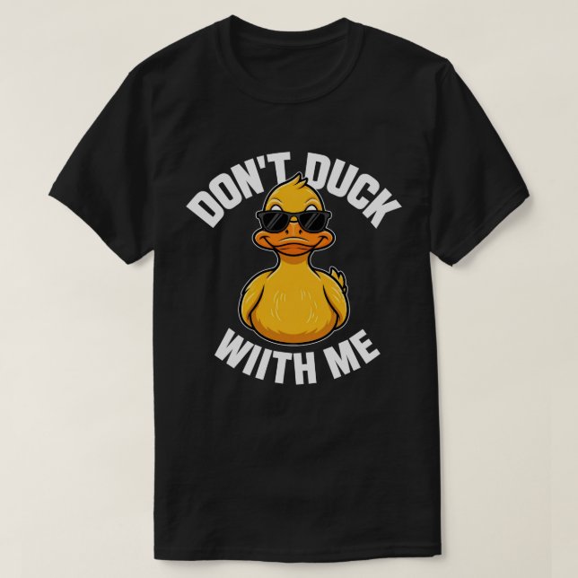 Camiseta Não Pato Comigo Patos de Borracha Engraçados (Frente do Design)