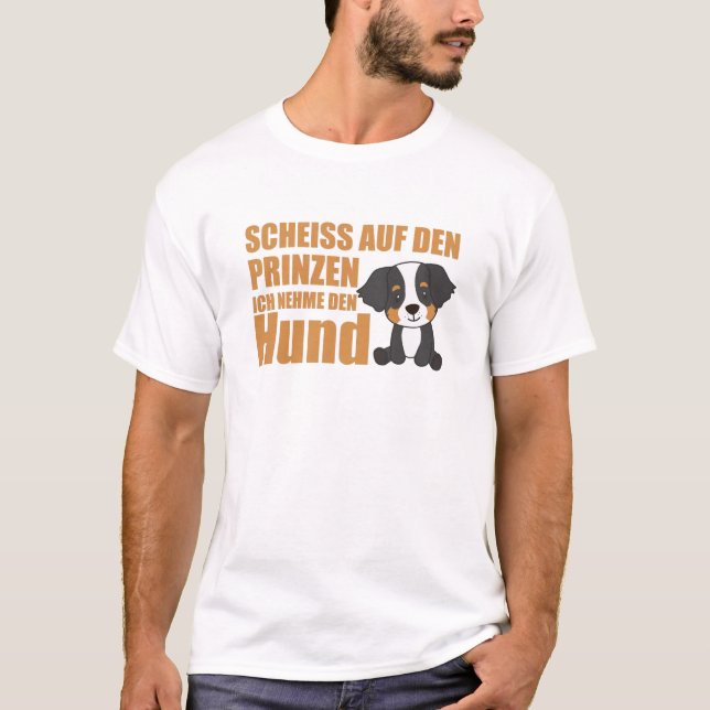 Camiseta Não pego o príncipe que levarei a montanha Bernese (Frente)