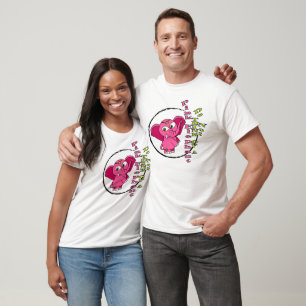 Camiseta Não pense de um elefante cor-de-rosa