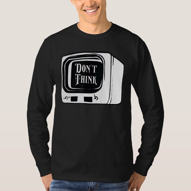 Camiseta Não pense em observar o controle da mente da doutr (Frente)