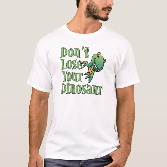 Camiseta Não perca seu dinossauro (Frente)