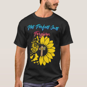 Camiseta Não Perfeito Apenas Perdoado Humor Sarcástico