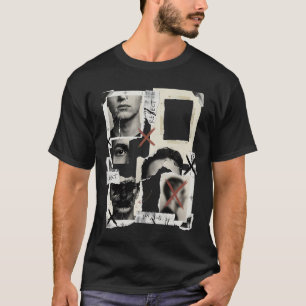 Camiseta Não Pertencem Colagem de Retrato Fragmentado