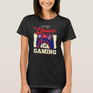 Camiseta Não perturbe o controlador de jogos
