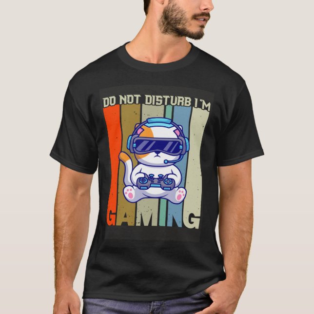 Camiseta Não perturbe os jogos (Frente)