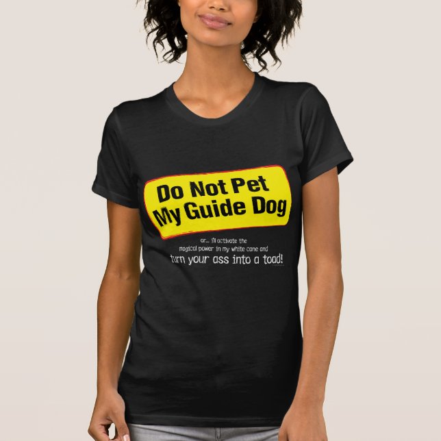 Camiseta Não pet meu cão de guia! (Frente)