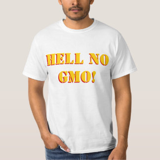 Camiseta Não pia batismal do estêncil de GMO, parte