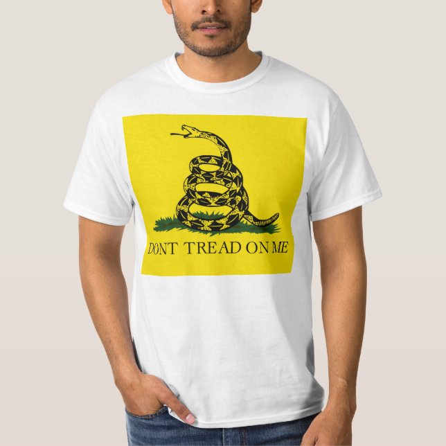 Camiseta Não pisar em mim Sinalizador Gadsden (Frente)