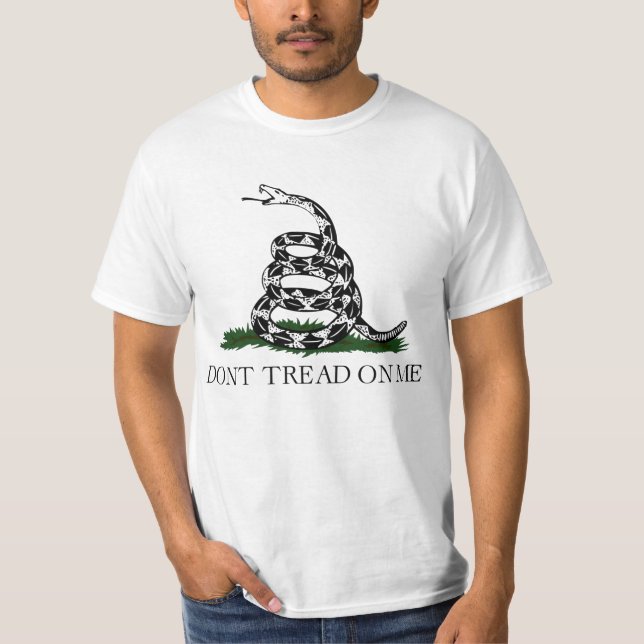 Camiseta Não pisar em mim Sinalizador Gadsden (Frente)