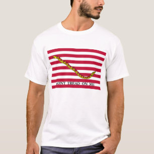 Camiseta Não pise em mim - a bandeira de Jack do marinho