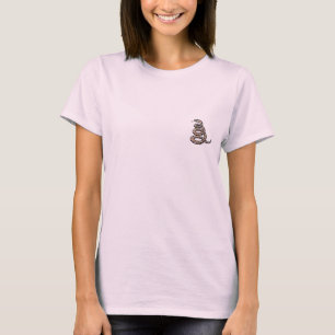 Camiseta não pise em mim a imagem do cobra