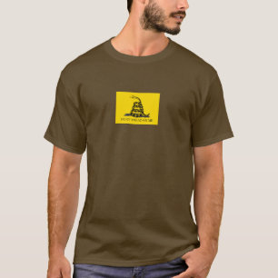 Camiseta Não pise em mim Bandeira Gadsden PRETA AMARELA