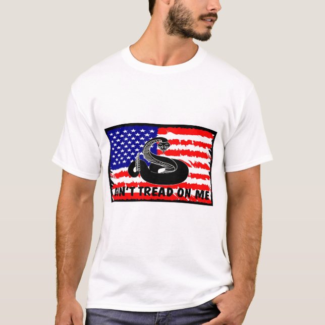 Camiseta Não pise em mim com bandeira (Frente)
