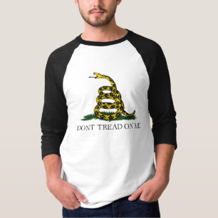 Camiseta Não pise em mim Gadsden Flag Preto Amarelo