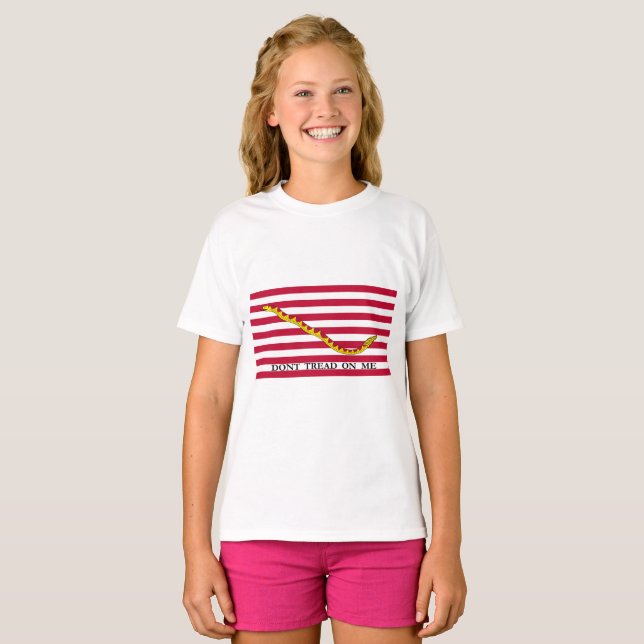 Camiseta Não Pise em Mim Jack Naval dos EUA (Frente Completa)